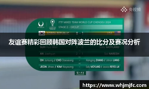 友谊赛精彩回顾韩国对阵波兰的比分及赛况分析